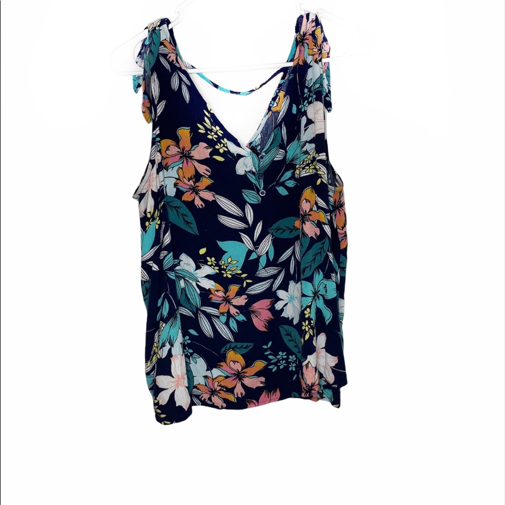 ANA Blue Floral Top
